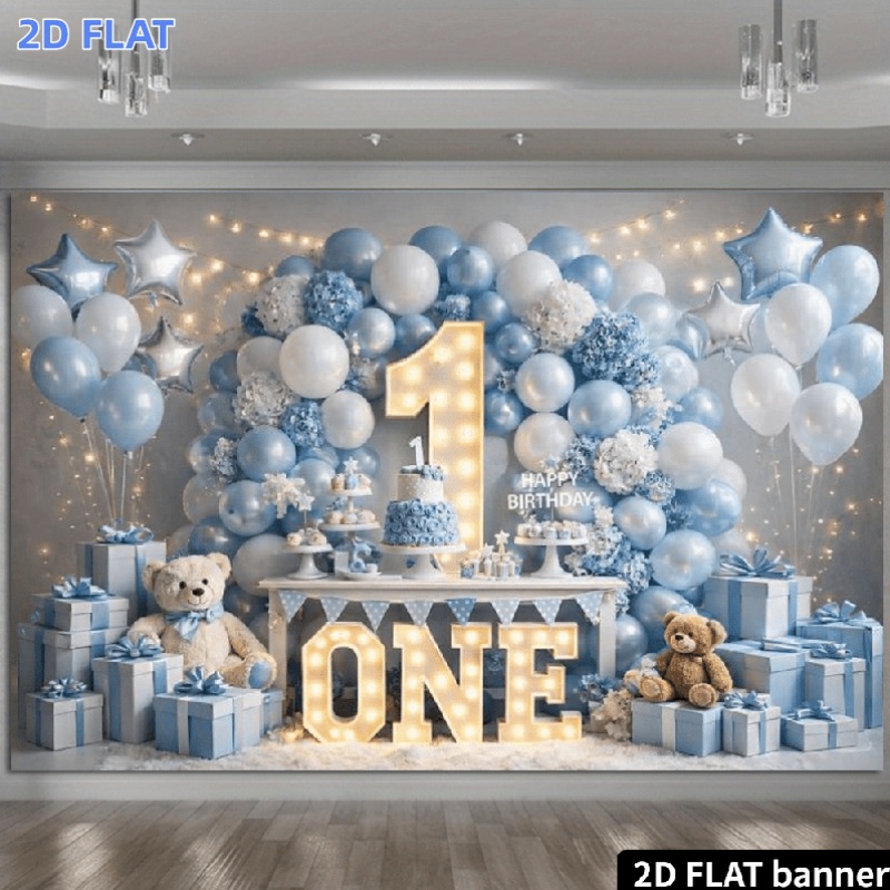 Star Flat Back - Bannière plate 2D, 1 ballon en