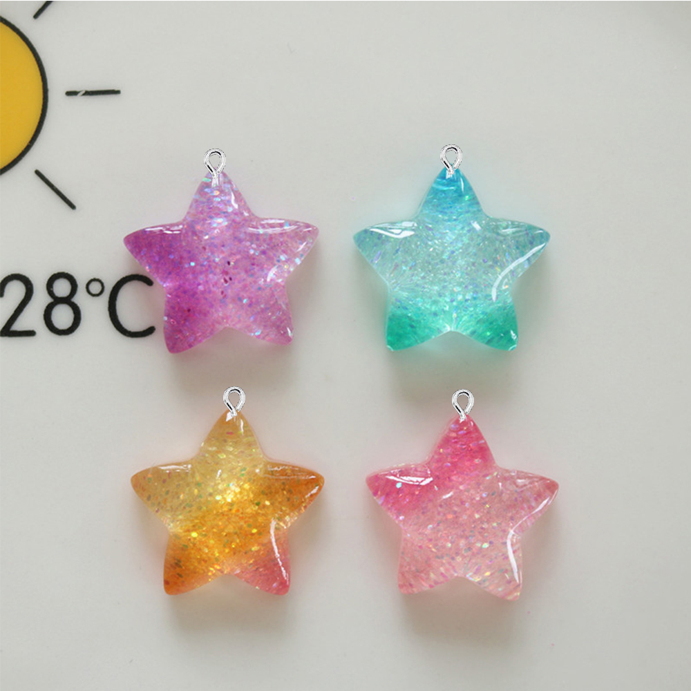 Star Flat Back - Breloques à dos plat série étoile