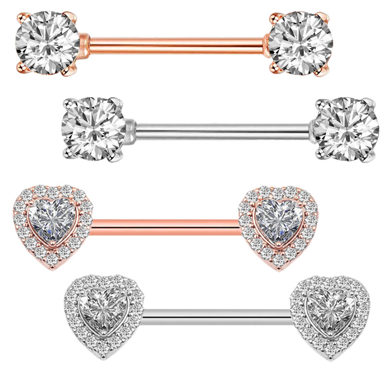 Body Jewelry Nipple Rings - Piercing de mamelon en Zircon de