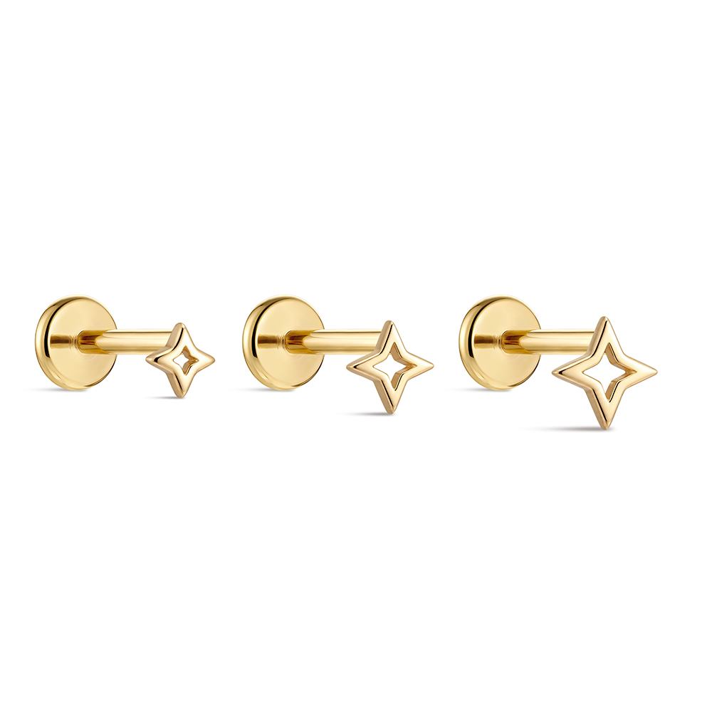 ROXI 1PC 5/6/8mm 14K Or massif - Star Flat Back avis et prix